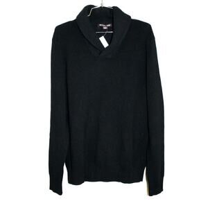 NWT Michael Kors Shawl Collar Sweater Mens Size M Black Color MSRP$119.50 NWT